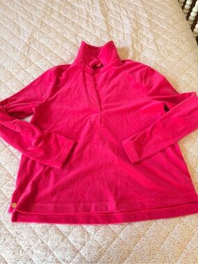 Lilly Pulitzer Bright Pink Quarter-Zip Pullover